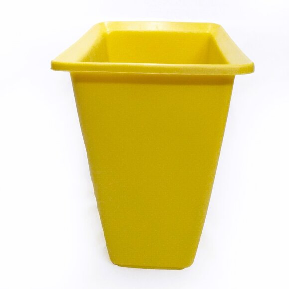 Vintage 70's Rubbermaid Trash Container-Yellow with Flower Motif-4 2952 - Picture 5 of 11